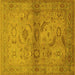 Square Oriental Yellow Industrial Rug, urb3162yw