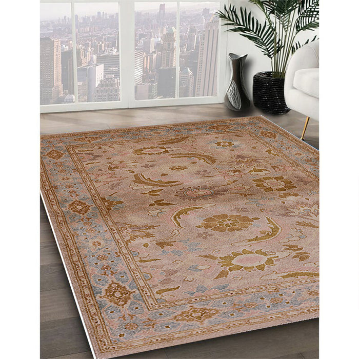 Machine Washable Industrial Modern Light Brown Rug in a Family Room, wshurb3162