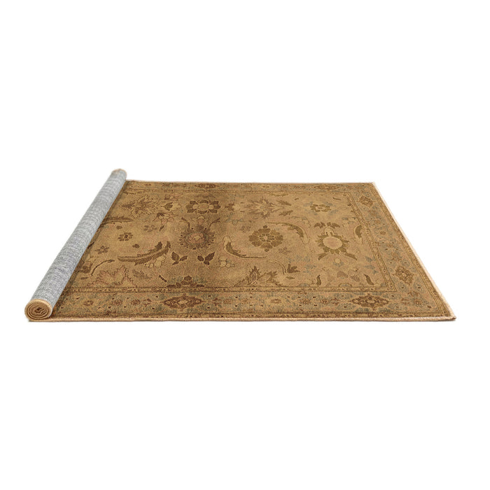 Sideview of Machine Washable Oriental Brown Industrial Rug, wshurb3162brn