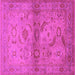 Square Oriental Pink Industrial Rug, urb3162pnk