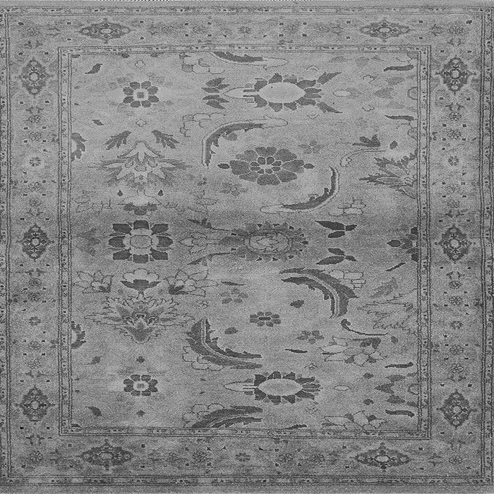 Square Machine Washable Oriental Gray Industrial Rug, wshurb3162gry
