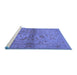 Sideview of Machine Washable Oriental Blue Industrial Rug, wshurb3162blu