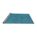 Sideview of Machine Washable Oriental Light Blue Industrial Rug, wshurb3163lblu