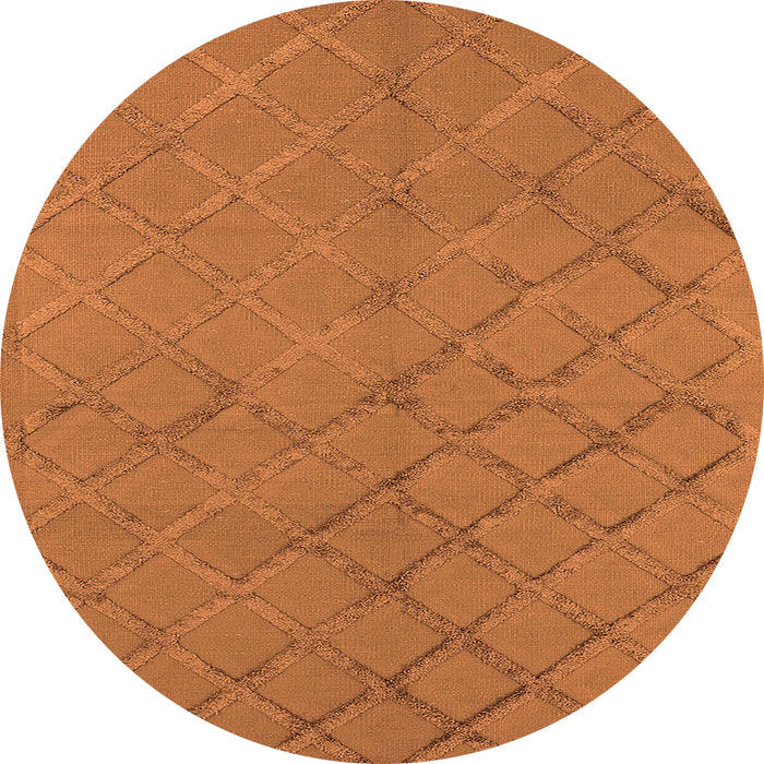 Round Oriental Orange Industrial Rug, urb3163org