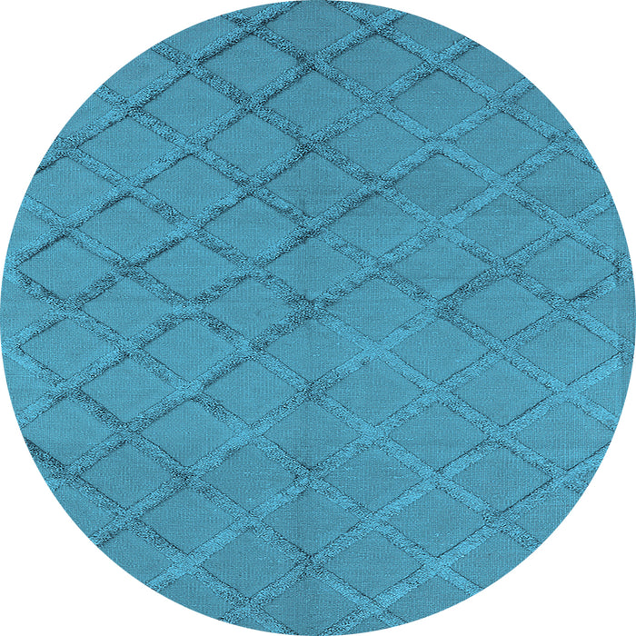 Round Machine Washable Oriental Light Blue Industrial Rug, wshurb3163lblu