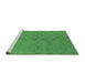 Sideview of Machine Washable Oriental Emerald Green Industrial Area Rugs, wshurb3163emgrn