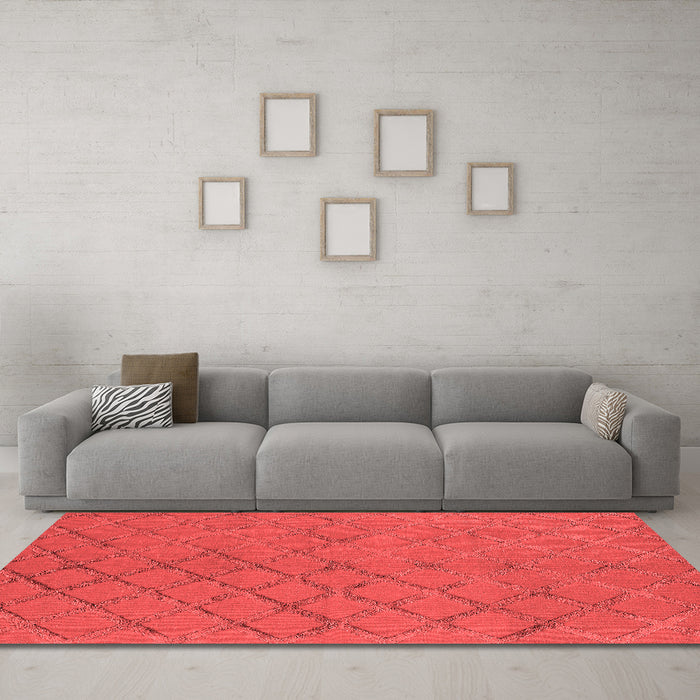 Industrial Red Washable Rugs