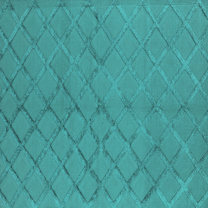 Square Machine Washable Oriental Turquoise Industrial Area Rugs, wshurb3163turq