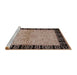 Sideview of Machine Washable Industrial Modern Dark Salmon Pink Rug, wshurb3164