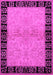 Machine Washable Oriental Pink Industrial Rug, wshurb3164pnk