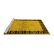 Sideview of Machine Washable Oriental Yellow Industrial Rug, wshurb3164yw