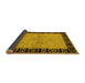 Sideview of Oriental Yellow Industrial Rug, urb3164yw