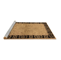 Sideview of Machine Washable Oriental Brown Industrial Rug, wshurb3164brn
