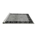 Sideview of Machine Washable Oriental Gray Industrial Rug, wshurb3164gry