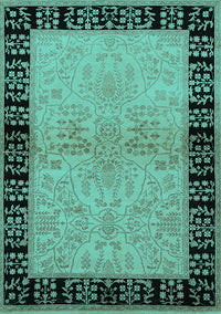 Oriental Turquoise Industrial Rug, urb3164turq