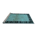 Sideview of Machine Washable Oriental Light Blue Industrial Rug, wshurb3164lblu