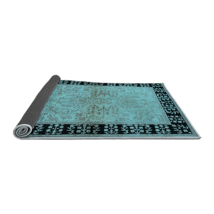 Sideview of Oriental Light Blue Industrial Rug, urb3164lblu