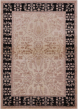 Mid-Century Modern Dark Salmon Pink Oriental Rug, urb3164