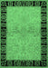 Machine Washable Oriental Emerald Green Industrial Area Rugs, wshurb3164emgrn