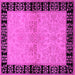 Square Machine Washable Oriental Pink Industrial Rug, wshurb3164pnk