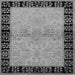 Square Machine Washable Oriental Gray Industrial Rug, wshurb3164gry