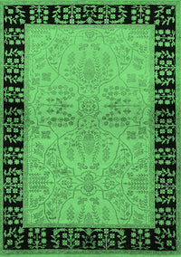 Oriental Emerald Green Industrial Rug, urb3164emgrn