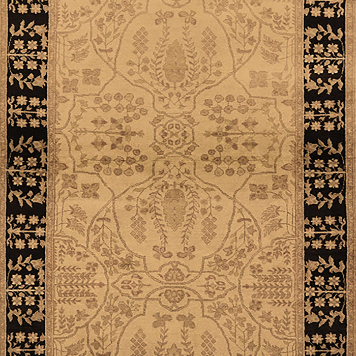 Machine Washable Oriental Brown Industrial Rug, wshurb3164brn