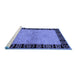 Sideview of Machine Washable Oriental Blue Industrial Rug, wshurb3164blu