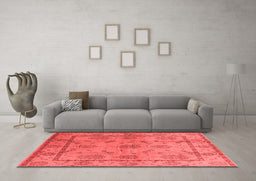 Industrial Red Washable Rugs