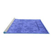 Sideview of Machine Washable Oriental Blue Industrial Rug, wshurb3165blu