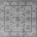 Square Machine Washable Oriental Gray Industrial Rug, wshurb3165gry