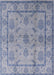 Mid-Century Modern Blue Gray Oriental Rug, urb3165