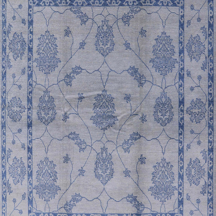 Mid-Century Modern Blue Gray Oriental Rug, urb3165