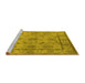 Sideview of Machine Washable Oriental Yellow Industrial Rug, wshurb3165yw