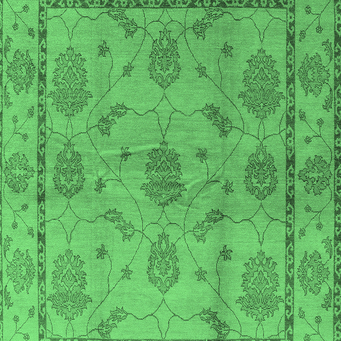 Machine Washable Oriental Emerald Green Industrial Area Rugs, wshurb3165emgrn