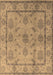 Machine Washable Oriental Brown Industrial Rug, wshurb3165brn