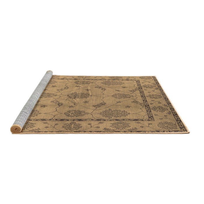 Sideview of Machine Washable Oriental Brown Industrial Rug, wshurb3165brn