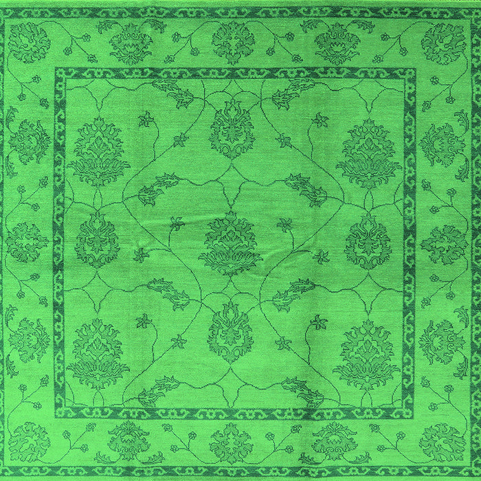 Square Oriental Green Industrial Rug, urb3165grn