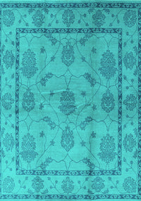 Oriental Turquoise Industrial Rug, urb3165turq