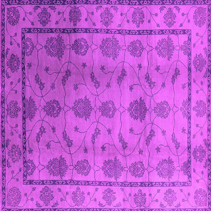 Square Machine Washable Oriental Pink Industrial Rug, wshurb3166pnk