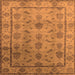 Square Oriental Orange Industrial Rug, urb3166org