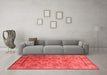 Industrial Red Washable Rugs