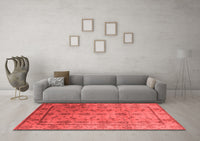 Machine Washable Oriental Red Industrial Rug, wshurb3166red