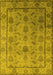 Machine Washable Oriental Yellow Industrial Rug, wshurb3166yw