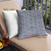 Front View of Mid-Century Modern Urban Square Blue Gray Throw Pillow, 18 inch by 18 inch, pwurb3166