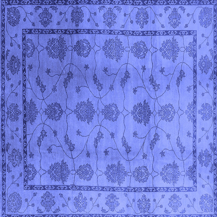 Square Oriental Blue Industrial Rug, urb3166blu