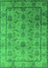 Machine Washable Oriental Green Industrial Area Rugs, wshurb3166grn