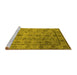 Sideview of Machine Washable Oriental Yellow Industrial Rug, wshurb3166yw