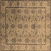 Square Oriental Brown Industrial Rug, urb3166brn