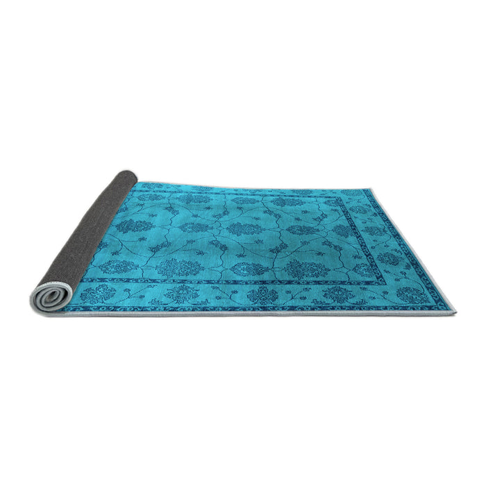 Sideview of Oriental Light Blue Industrial Rug, urb3166lblu